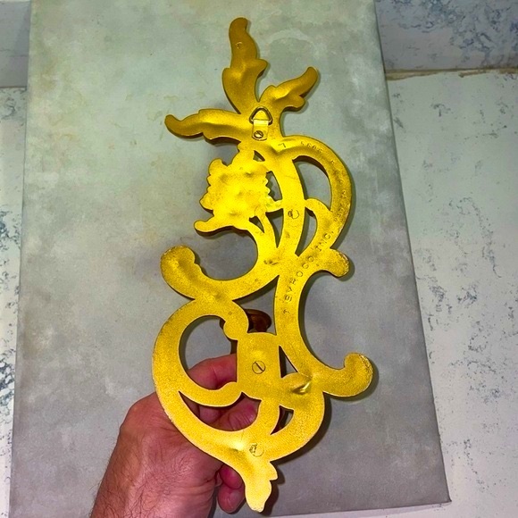 Dart Syroco Pair of 2 Gold Resin Wall Candle Holders Sconces Excellent Condition - Picture 10 of 14